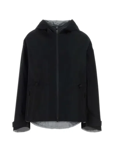 Herno Windbreaker Jacket In Black