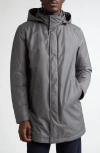Herno Windproof Hooded Down Parka In Charcoal
