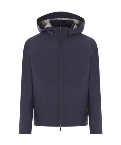 HERNO HERNO HOODED WATERPROOF BOMBER JACKET