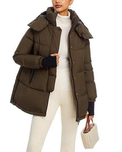 Herno Windstopper Down Coat In Open Green