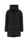 Herno Black Down Jacket In Silver