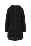 Herno A-shape Jacket In Arendelle And New Lady Faux Fur In Black