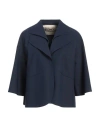 Herno Woman Blazer Navy Size 2 Polyamide, Elastane In Navy