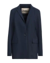 Herno Woman Blazer Navy Size 8 Polyamide, Elastane In Blue