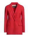 Herno Woman Blazer Red Size 6 Polyamide, Elastane
