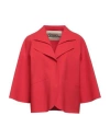 Herno Woman Blazer Red Size 6 Polyamide, Elastane In Red