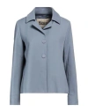 Herno Woman Blazer Slate Blue Size 6 Cotton