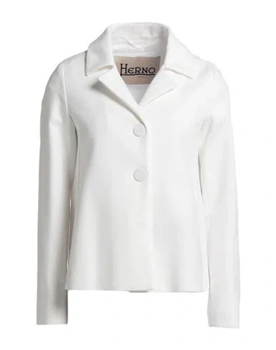 Herno Woman Blazer White Size 2 Cotton