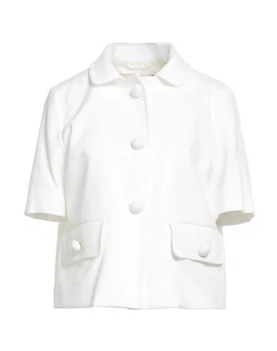 Herno Woman Blazer White Size 4 Cotton