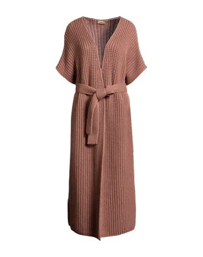 Herno Woman Cardigan Antique Rose Size 6 Cashmere In Pink
