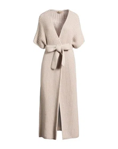 Herno Woman Cardigan Light Grey Size 6 Cashmere