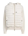 Herno Woman Cardigan Off White Size 2 Wool, Polyamide In Off White