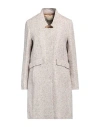 Herno Woman Coat Beige Size 12 Hemp, Linen, Polyester, Cotton