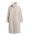Herno Woman Coat Beige Size 8 Virgin Wool, Polyester In Neutral
