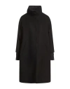 Herno Woman Coat Black Size 6 Virgin Wool, Polyamide, Polyurethane