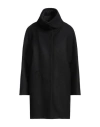 Herno Woman Coat Black Size 4 Virgin Wool, Polyamide, Polyurethane, Polyester
