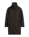 Herno Woman Coat Dark Brown Size 4 Virgin Wool, Polyamide, Polyurethane, Polyester