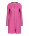 Herno Woman Coat Fuchsia Size 6 Virgin Wool In Pink