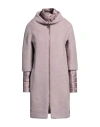 Herno Woman Coat Lilac Size 4 Virgin Wool, Viscose, Polyamide, Mohair Wool In Pink