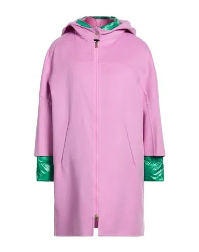 Herno Woman Coat Lilac Size 8 Polyamide In Pink