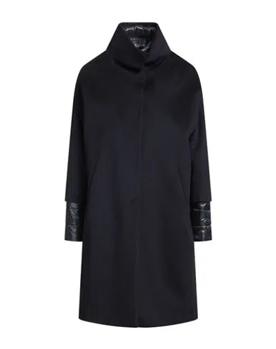 Herno Woman Coat Midnight Blue Size 12 Virgin Wool, Polyamide