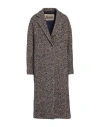 Herno Woman Coat Midnight Blue Size 4 Wool, Acrylic, Polyester, Polyamide, Elastane In Blue