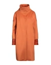 Herno Woman Coat Orange Size 8 Virgin Wool, Polyamide In Brown