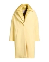 Herno Woman Coat Pastel Yellow Size 6 Virgin Wool, Polyamide, Cotton, Polyester