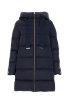 Herno Dark Blue Polyester Down Jacket In Blue