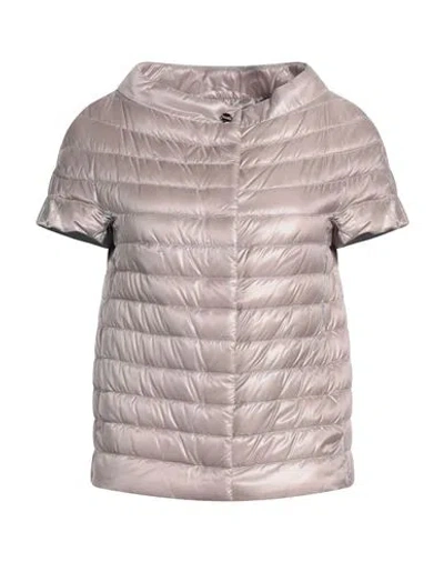 Herno Woman Down Jacket Light Brown Size 10 Polyamide In Beige
