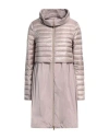 Herno Woman Puffer Light Brown Size 2 Polyester, Polyamide In Beige