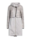 Herno Woman Puffer Light Grey Size 6 Polyester, Polyamide