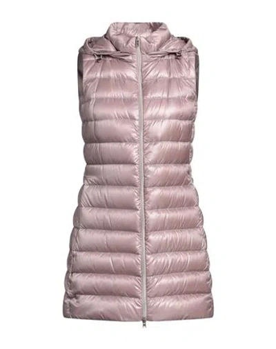 Herno Woman Down Jacket Pastel Pink Size 6 Polyamide