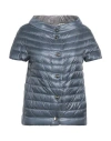 Herno Woman Down Jacket Slate Blue Size 10 Polyamide