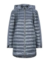 Herno Woman Puffer Slate Blue Size 2 Polyamide, Polyester, Cotton