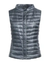 Herno Woman Down Jacket Slate Blue Size 6 Polyamide