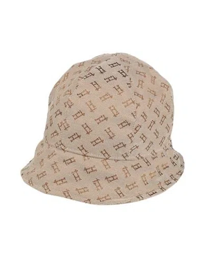 Herno Woman Hat Beige Size M Polyester, Cotton In Sand