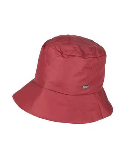 Herno Woman Hat Burgundy Size L Polyamide In Red