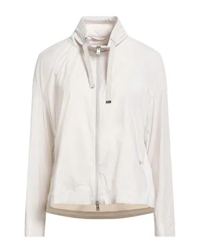 Herno Woman Jacket Beige Size 4 Polyamide, Elastane, Cotton, Polyester In Burgundy