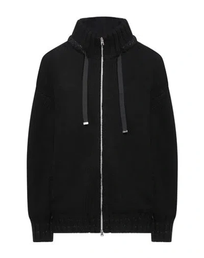 Herno Resort Woman Jacket Black Size 10 Wool, Viscose, Polyester, Cotton