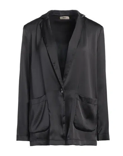 Herno Woman Jacket Black Size 16 Polyester