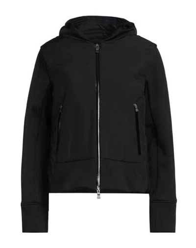 Herno Woman Jacket Black Size 6 Cotton, Polyamide, Polyester