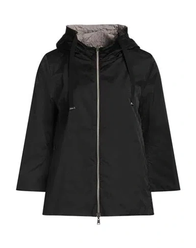 Herno Woman Jacket Black Size 6 Polyamide, Polyester, Cotton, Acetate In Black