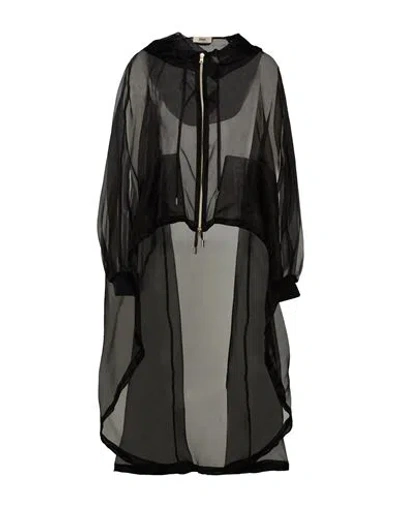 Herno Woman Jacket Black Size 6 Silk, Polyamide, Elastane