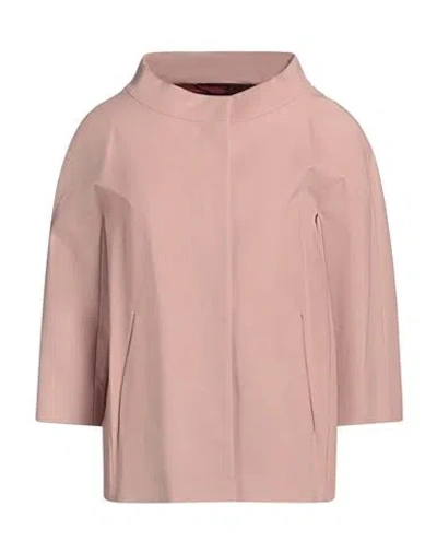 Herno Woman Jacket Blush Size 6 Cotton, Elastane In Pink