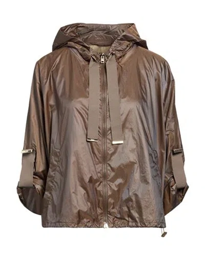 Herno Woman Jacket Brown Size 6 Polyamide, Polyester, Cotton