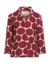 Herno Woman Jacket Burgundy Size 6 Cotton, Elastane In Red
