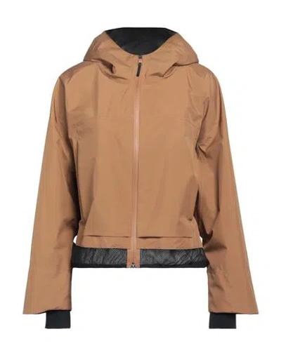 HERNO HERNO LAMINAR WOMAN JACKET CAMEL SIZE 8 POLYESTER, PTFE - POLYTETRAFLUOROETHYLENE, POLYAMIDE, ELASTA