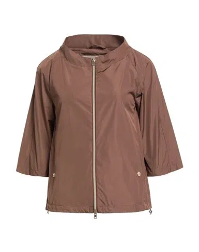 Herno Woman Jacket Chocolate Brown Size 2 Polyester