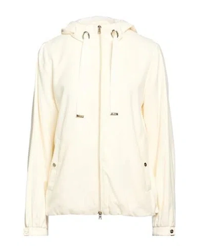 Herno Woman Jacket Cream Size 10 Cotton, Cashmere, Silk In White